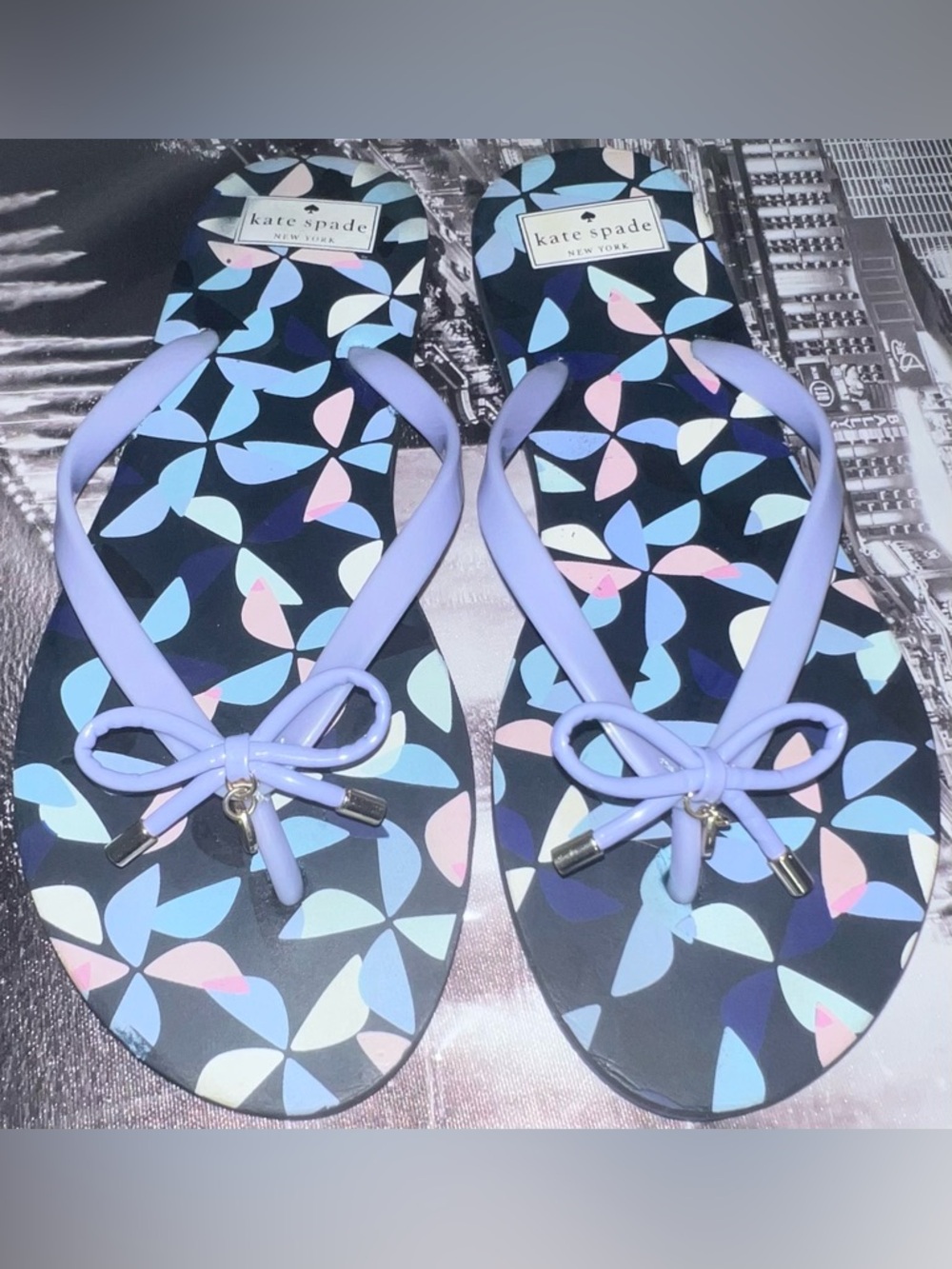 KATE SPADE NEW YORK Nova Lilac Flip Flops Shoes Size 11